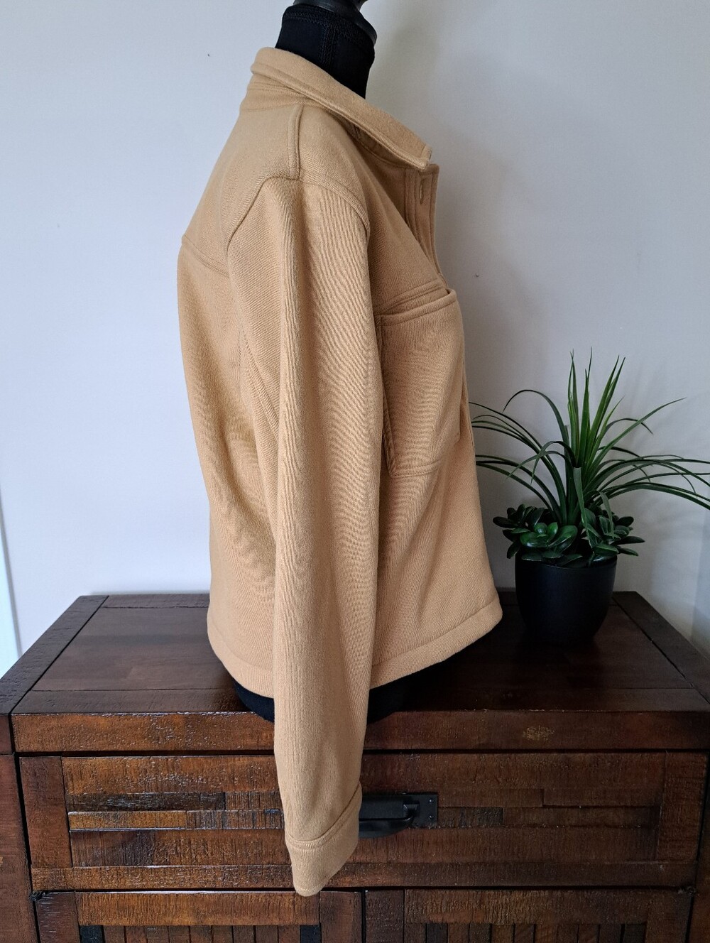 Mondetta On The Go Jacket Cropped Camel Tan Button-Up Casual Womens Size Small - Picture 4 of 16